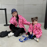 Doudoune-mere-fille-avec-imprime