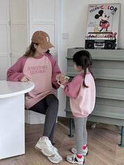 Sweat assorti mère-fille en coton