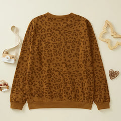 Sweat assorti mère-fille à imprimé léopard