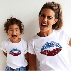 Le tee shirt mère fille bisous