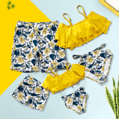 Maillot de bain famille assortie fleuri