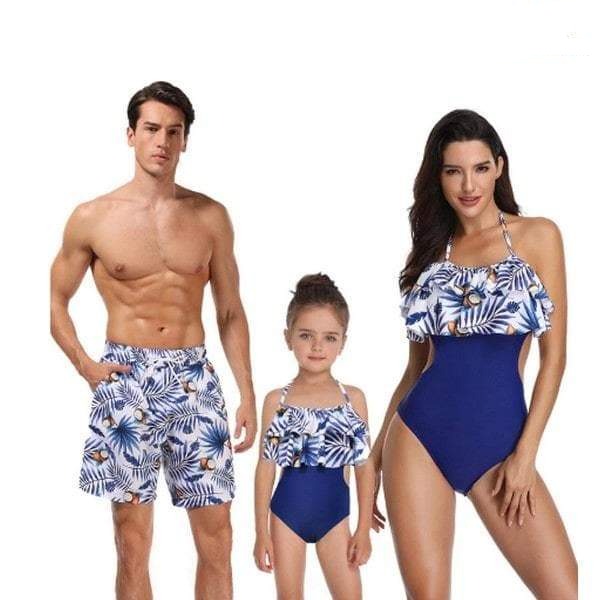 Maillot de bain famille assorti noix de coco