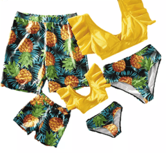 Maillot de bain famille avec des ananas