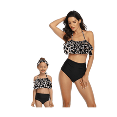 Maillot de bain mère fille assorti léopard