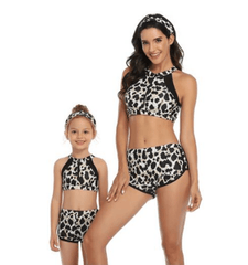 Maillot de bain mère fille identique tigre