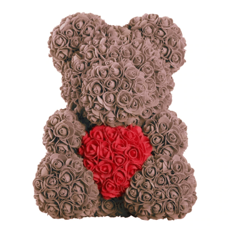 Ours en roses marron