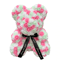 Ours en roses multicolore