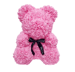 Ours en roses rose