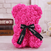 Ourson en roses fuchsia