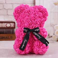 Ourson en roses fuchsia