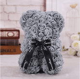 Ourson en roses gris