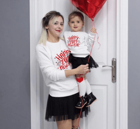 Pull mère fille bonne année