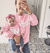 Pull mère fille café et lait