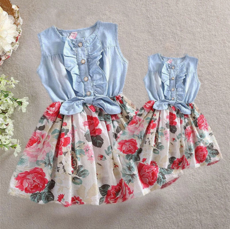 Robe assortie mère et fille