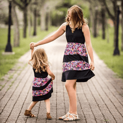 Robe assortie mère fille noire