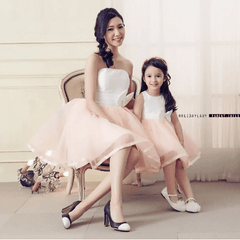 Robe de mariée mère fille rose