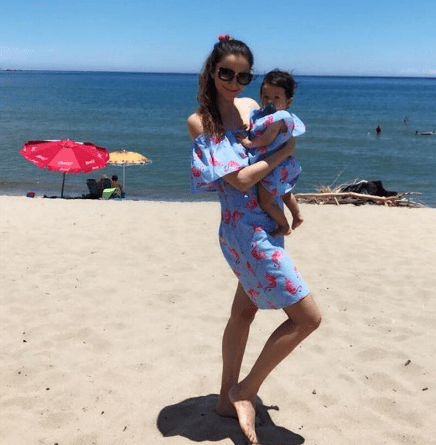 Robe mère fille avec des flamants rose