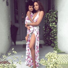 Robe mère fille blanche pour un mariage