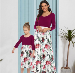 Robe mère fille de printemps