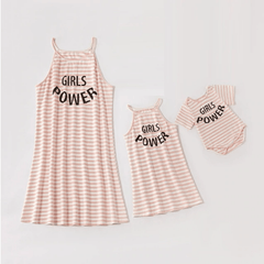 Robe mère fille girl power