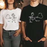 Tee Shirt Couple Dessin Animé