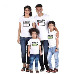 Tee shirt famille assorti énergie blanc