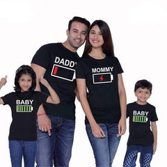 Tee shirt famille assorti énergie noir