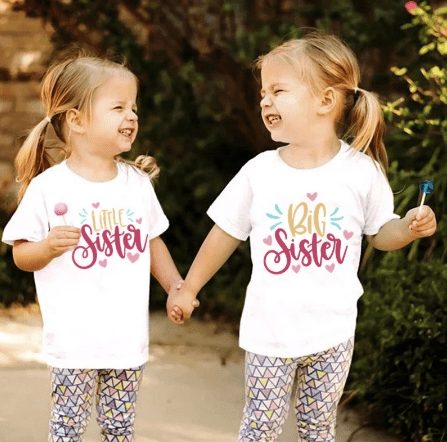 Tee shirt assorti pour petites sœurs