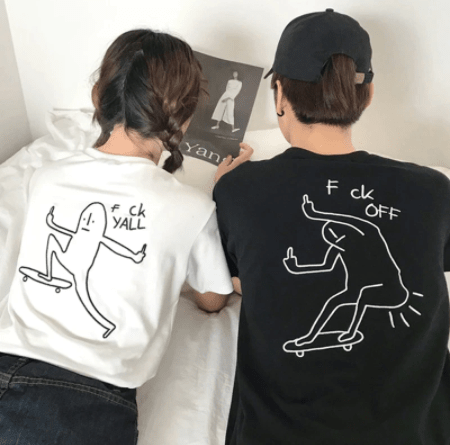 Tee shirt couple Hypster