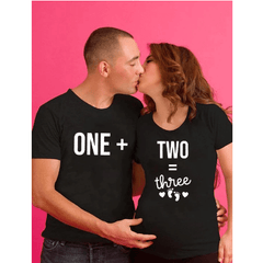 Tee shirt couple nous sommes 3