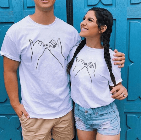 Tee shirt couple identique