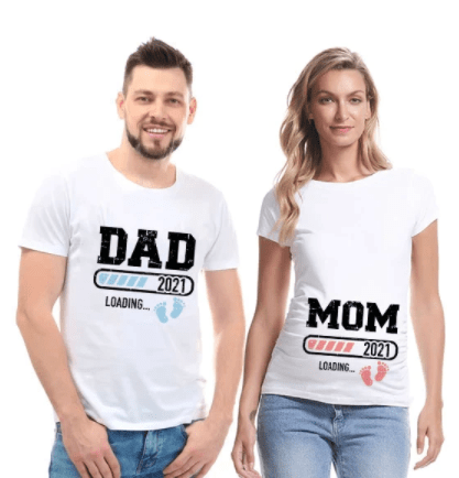 Tee shirt couple papa et maman