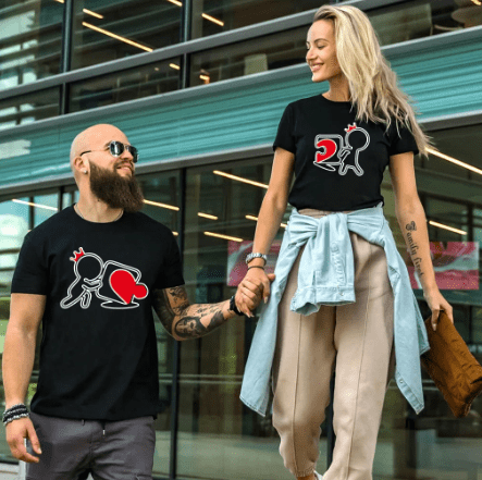 Tee shirt on sale pour amoureux