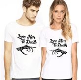 Tee shirt couple squelette