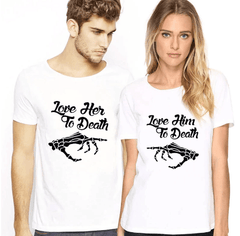 Tee shirt couple squelette