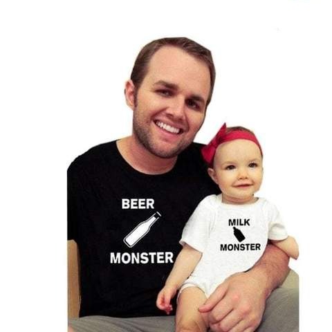 Tee shirt et body père fille