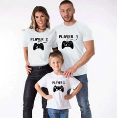 Tee shirt famille assorti gamer