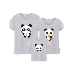 Tee shirt famille assorti panda