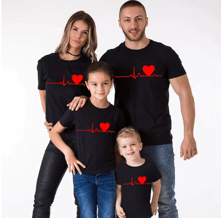 Tee shirt assorti clearance famille