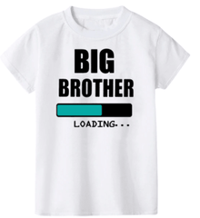 Tee shirt frère et sœur annonce grossesse bleu