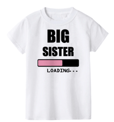 Tee shirt frère et sœur annonce grossesse rose