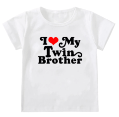 Tee shirt frère et sœur jumeaux frère
