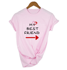 Tee shirt meilleure amie rose droite