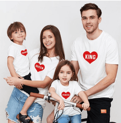 Tee shirt famille assorti amour