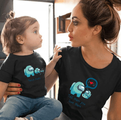 Tee shirt mère fille astronaute