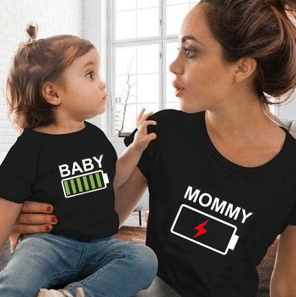 Tee shirt mère fille batterie