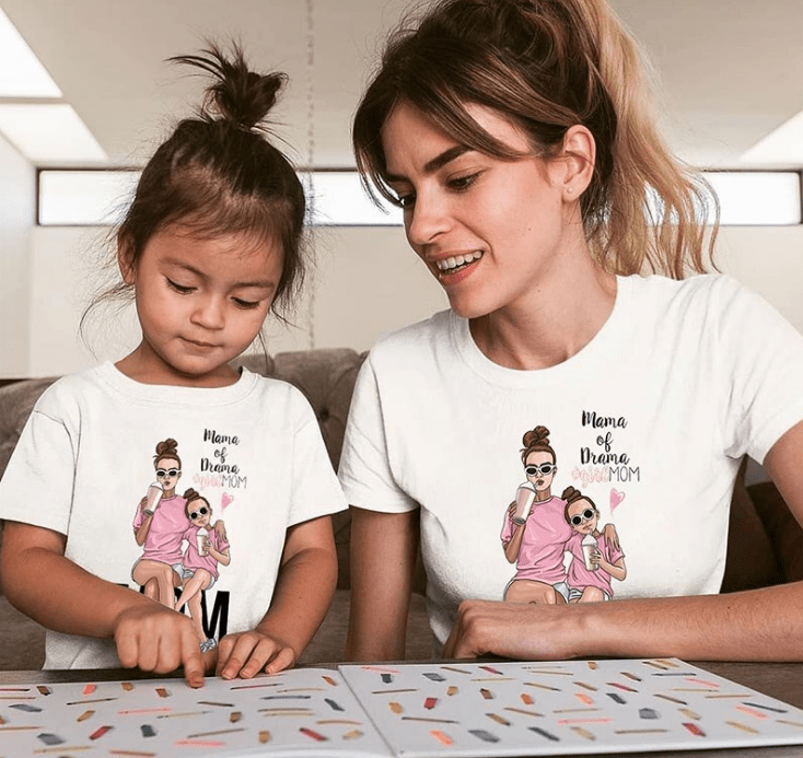 Tee shirt mère fille détente