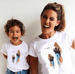 Tee shirt mère fille fastfood