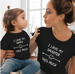 Tee shirt mère fille je t'aime