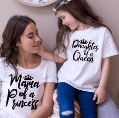 Tee shirt mère fille maman d'une princesse